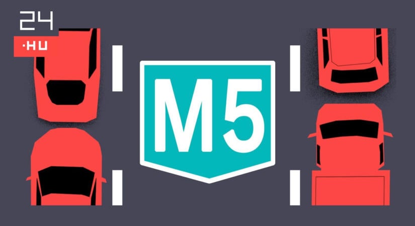 M5: mindkét irányban nagy a torlódás