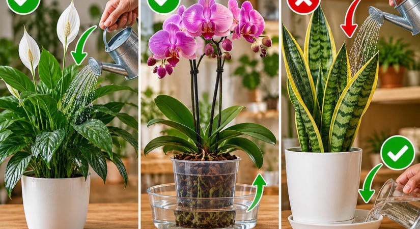 Most eláruljuk, hogy melyik szobanövényt szabad csak felülről vagy csak alulról locsolni