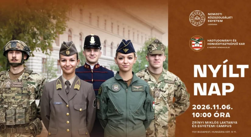 Nyílt napot tart a Nemzeti Közszolgálati Egyetem Hadtudományi és Honvédtisztképző Kara november 6-án