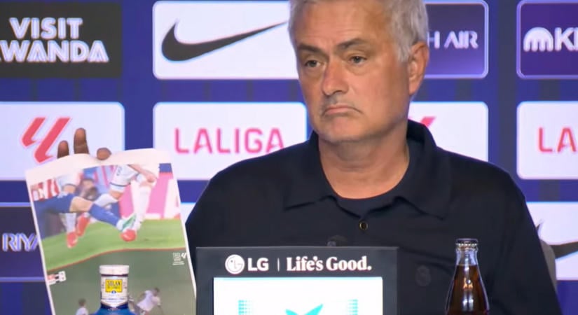 Fotókkal a kezében lobogtatva támadta a bírót José Mourinho, de a Real Madrid korábbi sztárja kíméletlenül visszavágott