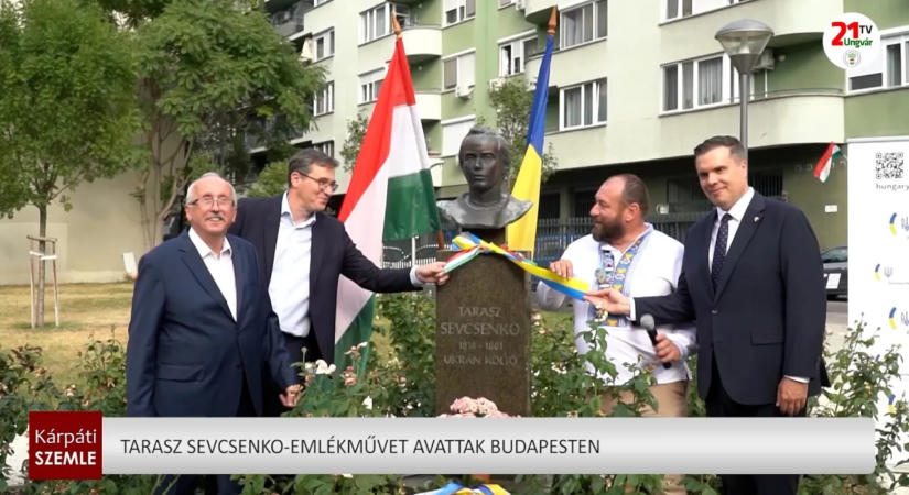 Tarasz Sevcsenko-emlékművet avattak Budapesten (videó)