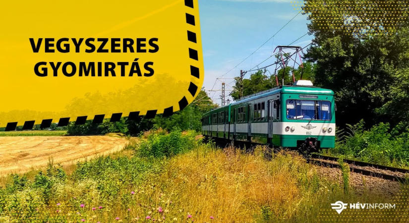 Figyelem: vegyszeres gyomirtás lesz a H5-ös HÉV vonalán