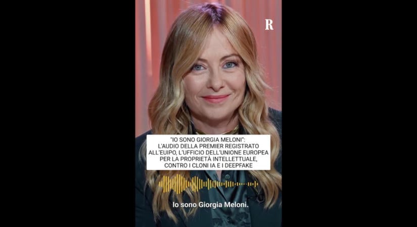 Giorgia Meloni saját hangját védette le az AI-hamisítások ellen