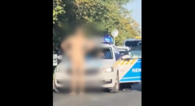 „Úristen, mi lenne, ha mellettem futna el?” – Visszatérő meztelenkedőre csaptak le a rendőrök Mosonmagyaróváron – videó