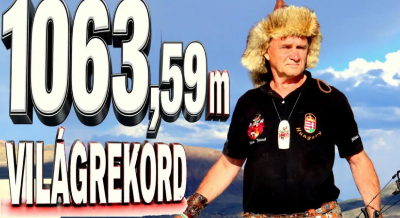 Több mint egy kilométeres lövésével világrekordot állított fel Mónus József íjász