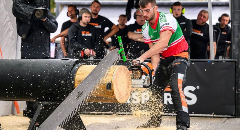 Csúcsformában a parádi sportfavágó: Európa legjobbjai között mutatta meg, mire képes!