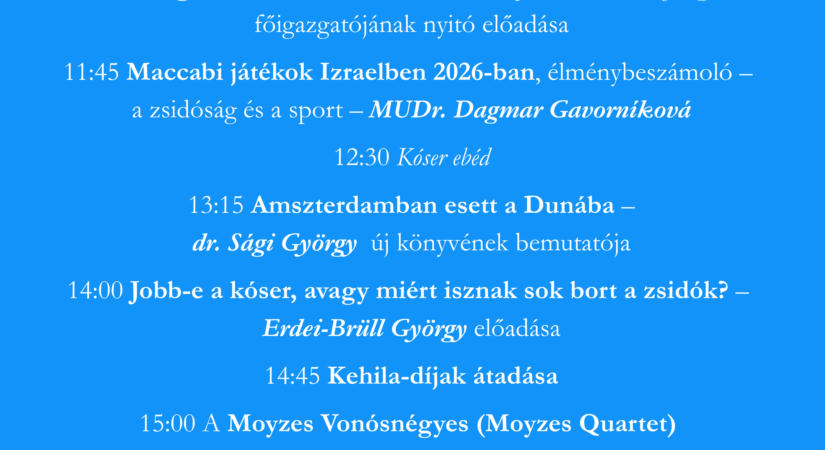 A zsidó kultúra európai napja Komáromban