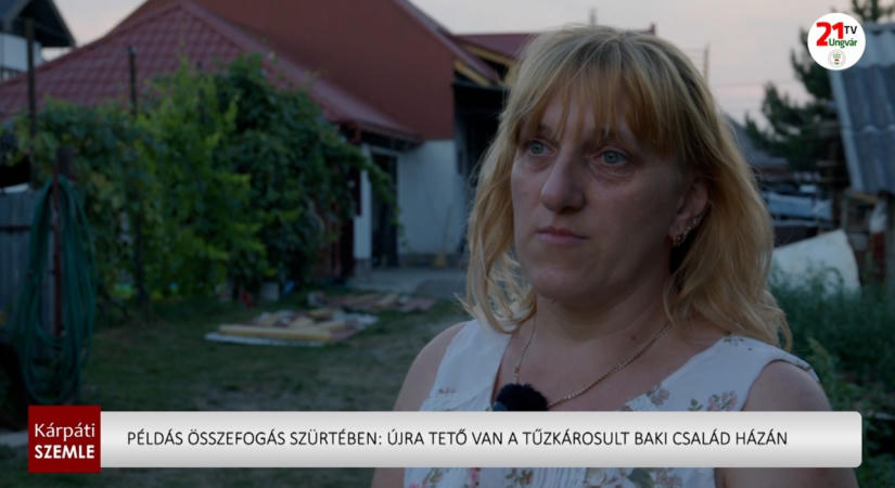 Példás összefogás Szürtében: újra tető van a tűzkárosult Baki család házán (videó)