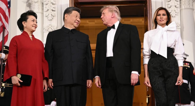Melania Trump húzott egy váratlant a kínai elnök tiszteletére tartott díszvacsorán