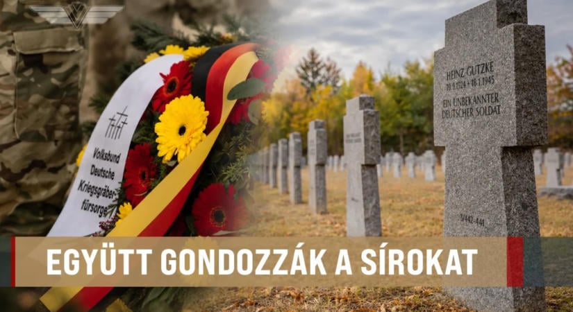 Megújult a székesfehérvári Szentlélek katonai temető a magyar és német katonák közös munkája nyomán