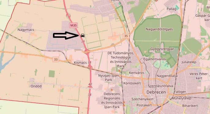 Hármas karambol Debrecennél