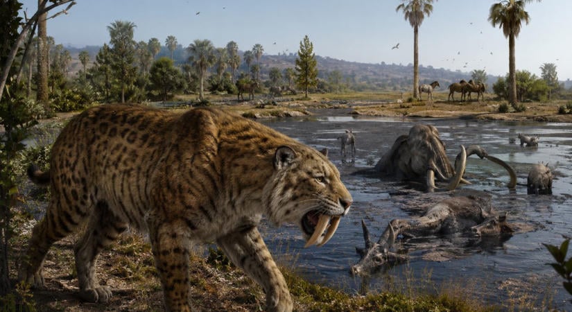Új fosszíliák mutatják, miért lehetett kudarcra ítélt ragadozó a kardfogú tigris