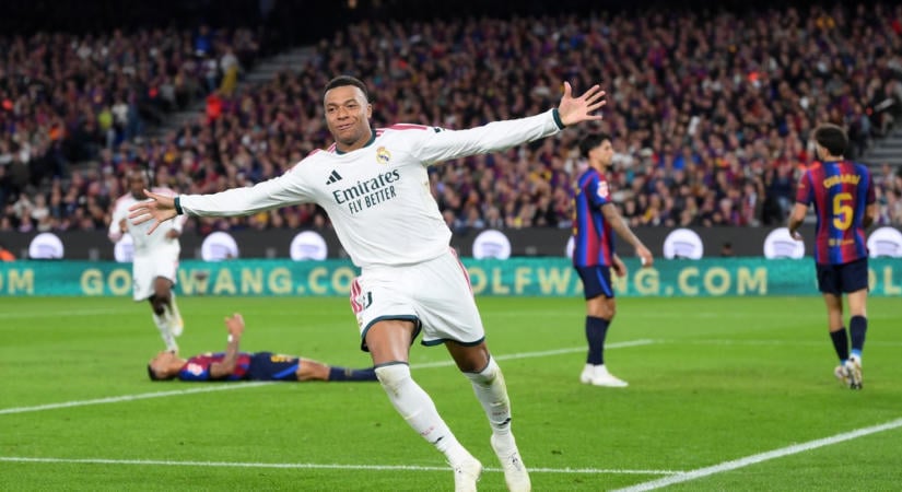 Mbappé duplával üzent az Aranylabda-gálára: a Real nyerte a barcelonai El Clásicót