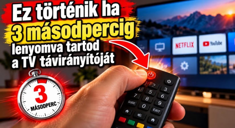 Ez történik ha 3 másodpercig lenyomva tartod a TV távirányítóját