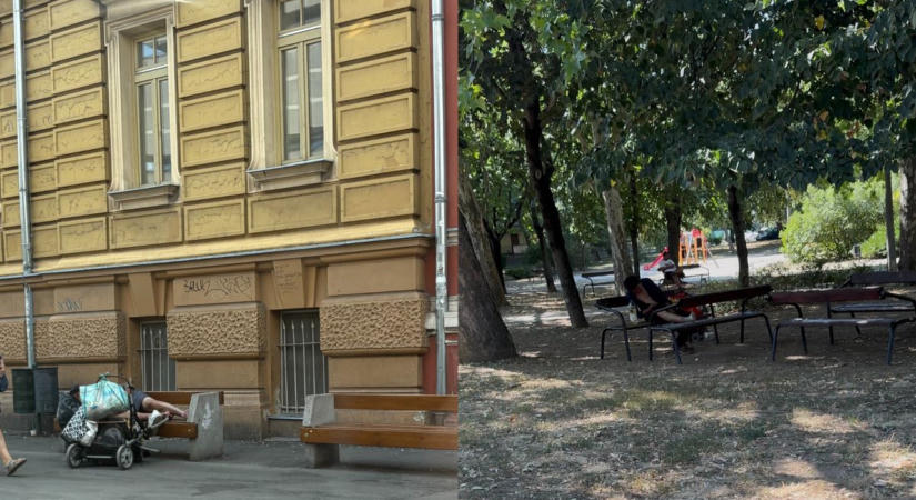 Nesze neked turistaszezon: padon fekvő és italozó hajléktalanok várják Pécsen a pihenni vágyókat