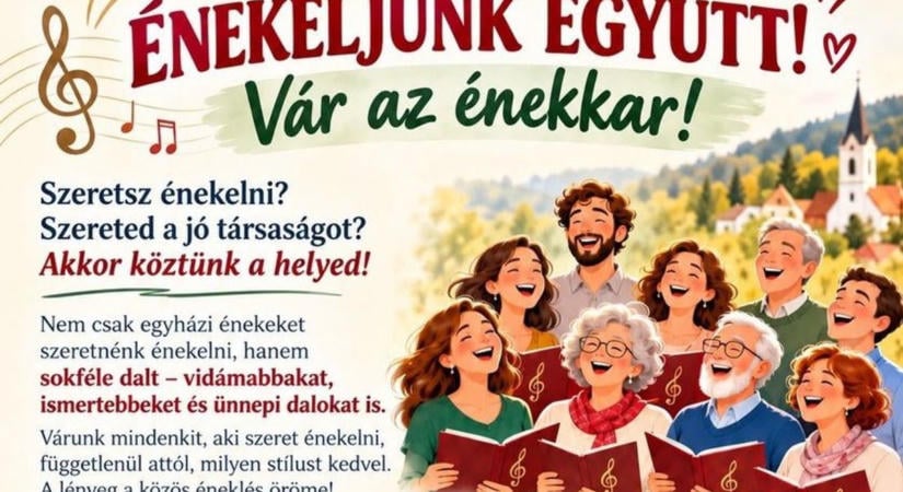 Közös éneklés vidám műsorok, jó társaság, tagokat vár a markotabödögei kórus