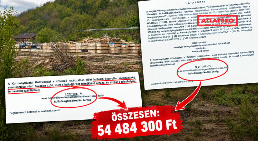 54 millió forintra hízott a bírság a Salgótarjánban évekig szabadban tárolt akkumulátorok ügyében