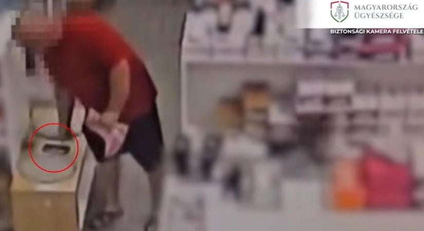 Próbapadon hagyott mobiltelefont nyúlt le az enyveskezű tolvaj a tatabányai üzletben - videó
