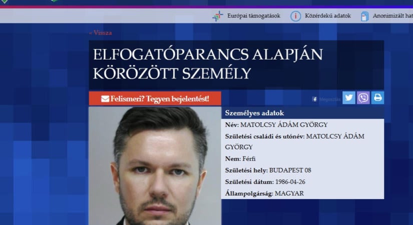 Még akár Dubajból is kiadhatják Matolcsy Ádámot