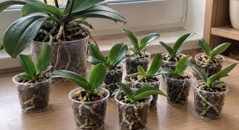 A felettem lakó szomszédnak így lett 10 orchideája egyetlen tőből