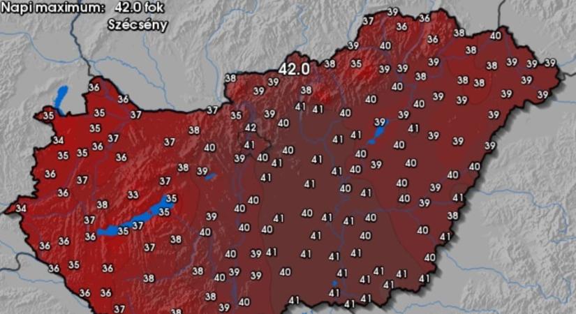 42 Celsius-fokot mértek, megdőlt az országos abszolút melegrekord Szécsényben
