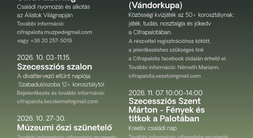 Őszi élmények a Cifrapalotában
