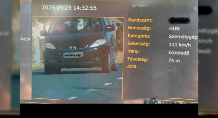 A megengedettnél több mint kétszer gyorsabban hajtott egy autós Endrefalván