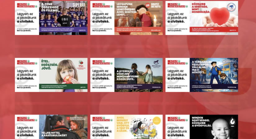 Közel 500 plakáthelyet ad át civil szervezeteknek a SPAR