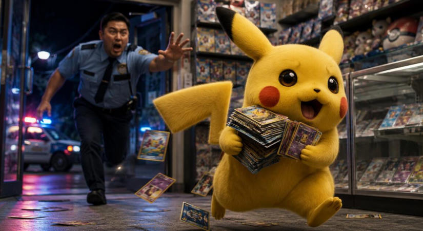 Elképesztő hajtóvadászat indult egy Pokémon-kártya tolvaj ellen
