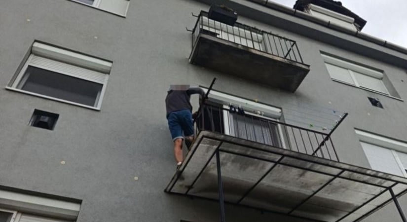 Az erkélyen át menekült volna a kávézós tolvaj