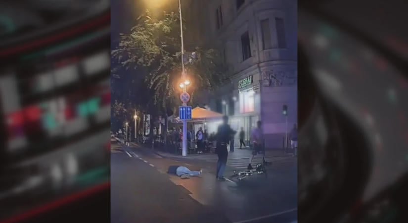 Videón, ahogy egy 21 éves angol férfi rátámad egy járókelőre Budapesten