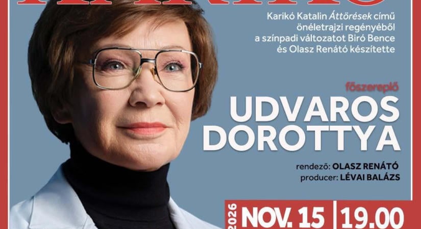 Karikó Katalin bőrébe bújik Udvaros Dorottya