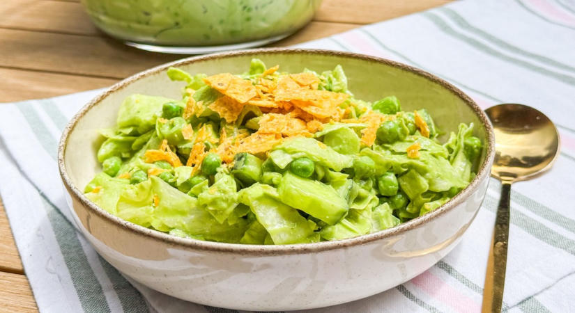 Green Goddess saláta recept zsenge borsóval: a legfrissítőbb nyári vitaminbomba