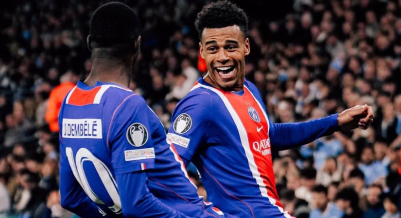 Bajnokok Ligája: A kétszeres címvédő PSG egy félidő alatt szétszedte idegenben a Premier League-ben eddig hibátlan Manchester Cityt