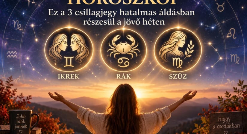 Ez a 3 csillagjegy hatalmas áldásban részesül a jövő héten