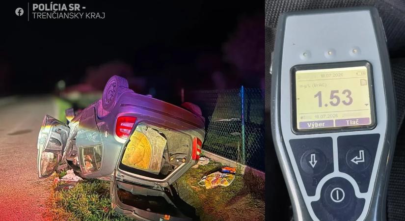 Tetejére borult autójával a holtrészeg sofőr, 3 ezrelékkel a vérében vezetett