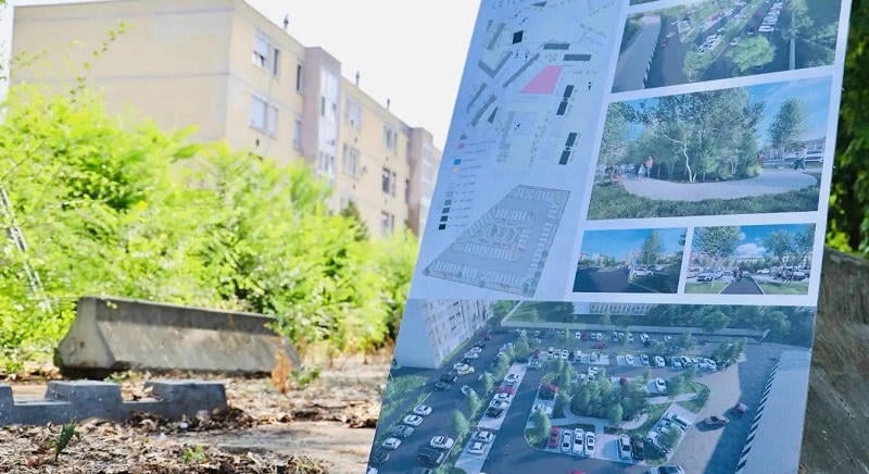 Hatvanhat új parkolóhely és minierdő épül Szolnokon, a Fiumei úton