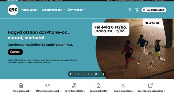 OneNumber: mostantól elérhető az eSIM az Apple Watch-hoz a One-nál is