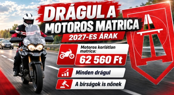 Drágulnak jövőre a kedvezményes, motoros pályamatricák árai