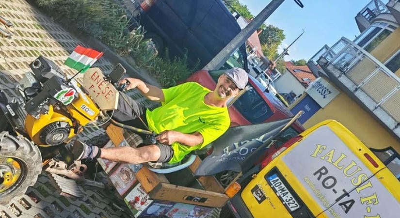 Rotációs kapa nyergében kerülte meg a Balatont az enesei férfi