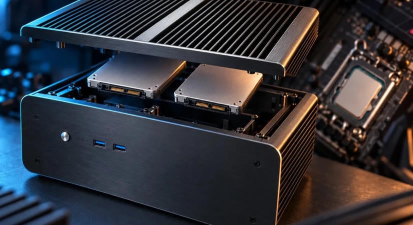 Passzív hűtésű kompakt PC építését segíti az AKASA legújabb számítógépháza