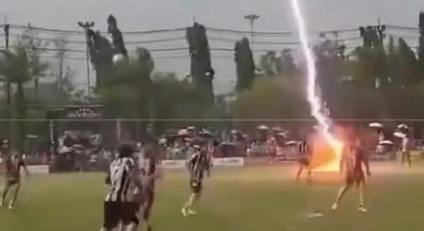 Videón a felfoghatatlan tragédia: villám csapott a focipályába, meghalt egy 24 éves játékos