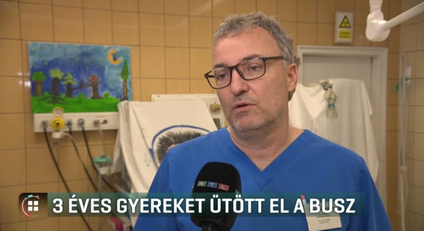 Buszbaleset a zebrán: hároméves kislányt műtöttek Budapesten