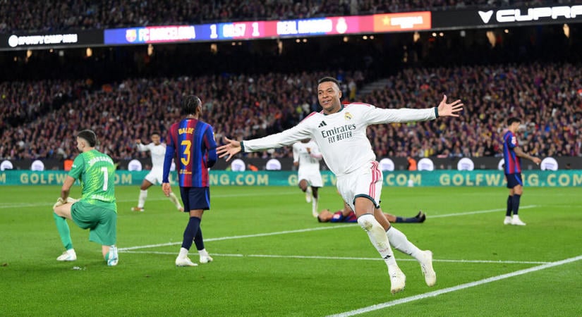 Kabaréba illő gól az el Clásicón – a Real Madrid Kylian Mbappé duplájával megszakította a Barcelona győzelmi sorozatát