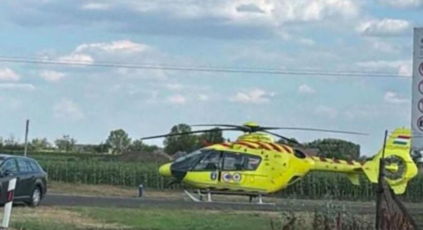 Halálos motorbaleset történt Vámosgyörkön, mentőhelikopter is érkezett