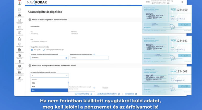 A nyugtaadatok beküldéséről készített oktatóvideót a NAV