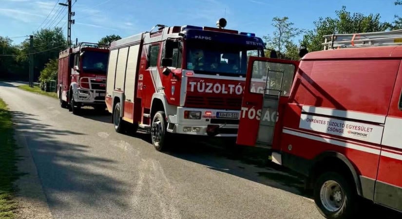 Lángok csaptak fel Csöngén - fotók