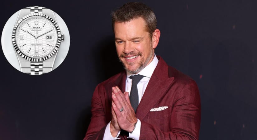 Elegáns és letisztult Rolexben érkezett az Odüsszeia premierjére Matt Damon