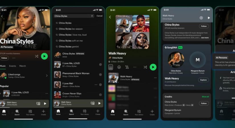 A Spotify leszámol a nem létező AI-előadókkal