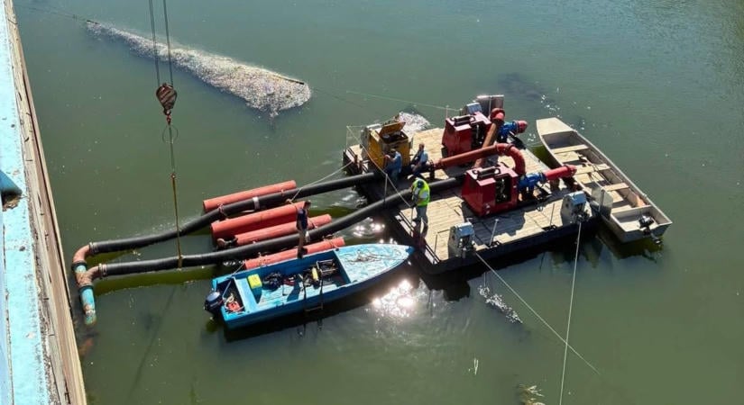 Történelmi mélyponton a Tisza Szolnoknál – búvárok és daruk mentik a lakosság ivóvizét